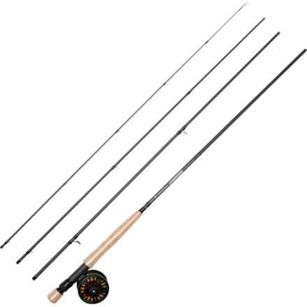Wetfly Nitrolite Euro Nymph Fly Rod and Reel Combo - 3wt, 10’, 4-Piece in Multi