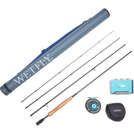Wetfly Nitrolite Pro Fly Rod and Reel Outfit - 5wt, 9’, 4-Piece in Multi