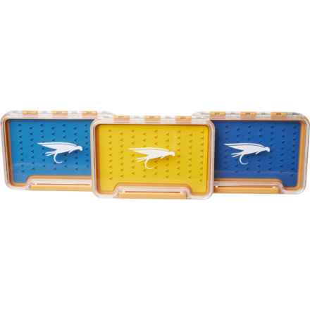 Wetfly Slim 74 Waterproof Fly Box - 3-Pack in Yellow/Navy/Mountain Sky