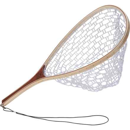 Wetfly Wooden Handled Rubber Fishing Net - Small in Natural