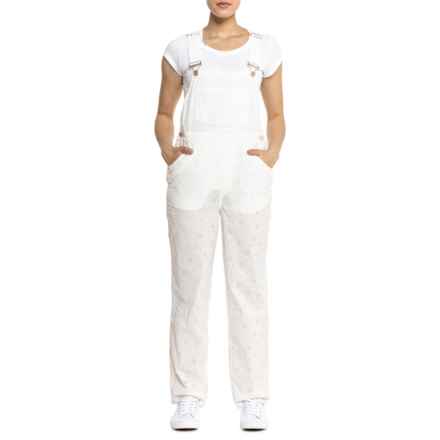 WeWoreWhat Basic Swimsuit Cover Up Overalls in Off White