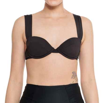 WeWoreWhat Claudia Bikini Top - Underwire in Black