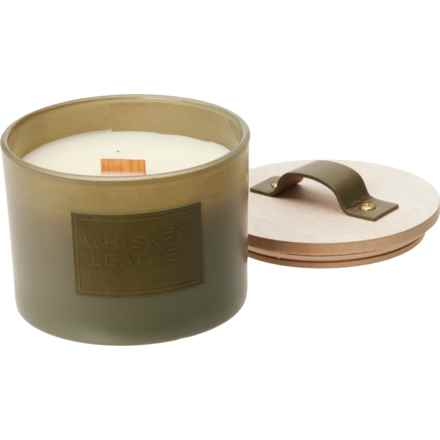 Whiskey and Leather 12 oz. Leather Strap Pumpkin Spice Candle - 2-Wick in Pumpkin Spice