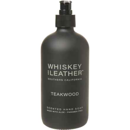 Whiskey and Leather Blackglass Teakwood Hand Soap - 15.7 oz. in Teakwood