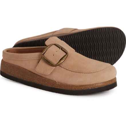 White Mountain Bueno Big Buckle Clogs - Suede (For Women) in Beachwood
