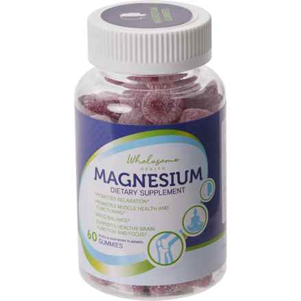 Wholesome Health Magnesium Raspberry Gummies - 60-Count in Multi
