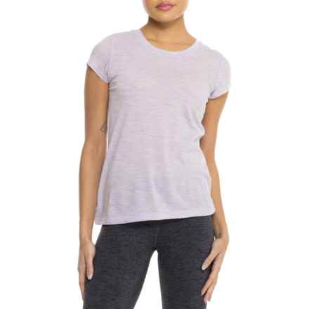 Wicked Wool Base Layer Top - Merino Wool, Short Sleeve in Pastel Lilac