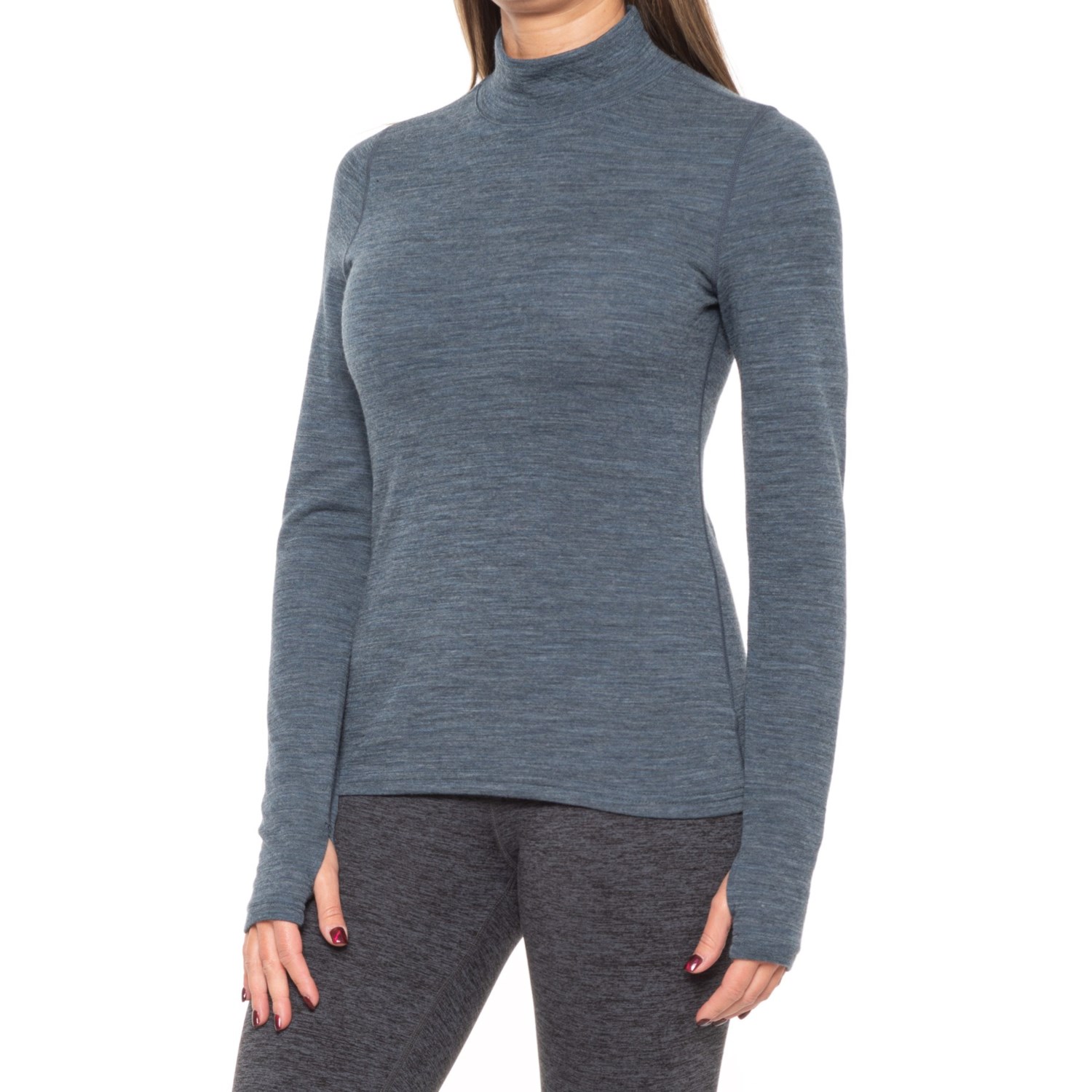 Wicked Wool Mock Neck Base Layer Top (For Women) Save 33