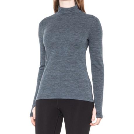 Wicked Wool Mock Neck Base Layer Top - Merino Wool, Long Sleeve