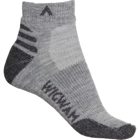 Wigwam Lite Hiking Socks - Merino Wool, Quarter Crew (For Women) in Grey