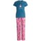5431A_2 Wild & Cozy by Hatley Cotton Jersey Drawstring Pants (For Women)