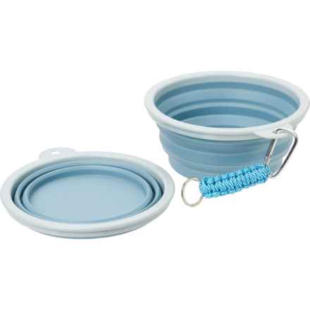 Wild & Woofy Collapsible Bowls Set - 2-Pack in Blue