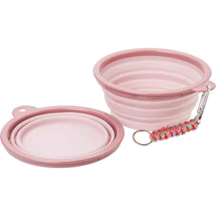 Wild & Woofy Collapsible Bowls Set - 2-Pack in Pink