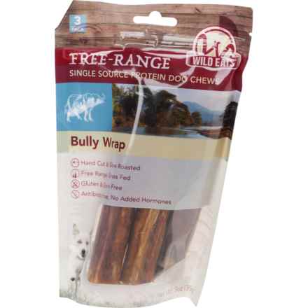 Wild Eats Bully Wrap Dog Treats - 3-Pack, 6” in Water Buffalo