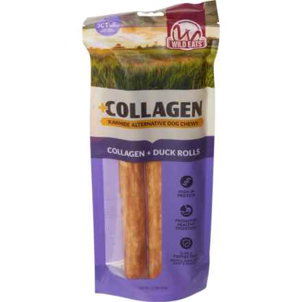 Wild Eats Collagen and Duck Rolled Dog Treats - 3-Count in Multi