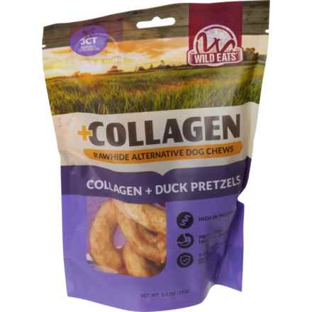 Wild Eats Collagen Duck Pretzel Dog Treats - 3-Count in Multi