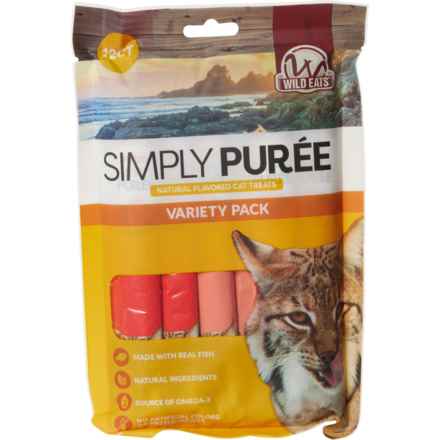 Wild Eats Simply Puree Cat Treats - 12-Count in Tuna/Snapper/Salmon