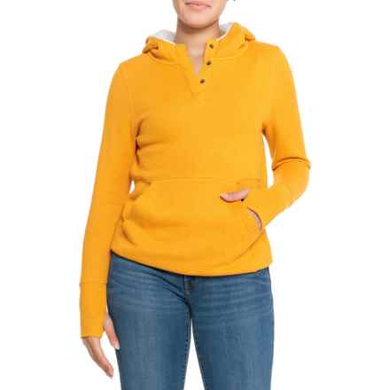 WILD RYE Helen’s Snap Neck Hoodie in Mustard