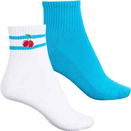 Wildfox Deanna Grip Socks - 2-Pack, Ankle (For Women) in Cherries/Blue