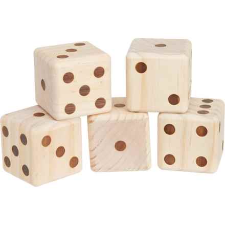 WILDSIDE Giant Wood Yard Dice - 5-Piece in Multi