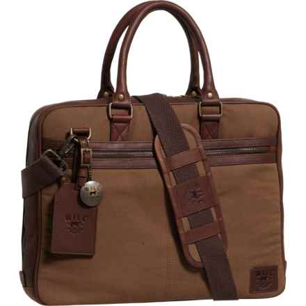 Will Leather Goods Commuter Collection Slim Briefcase in Tobacco