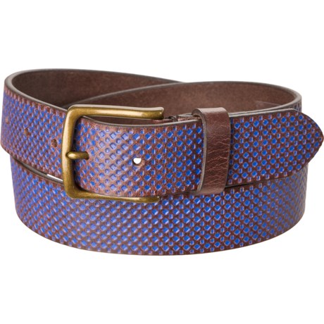 Will Leather Goods Embossed Golf Belt - Leather in Brown