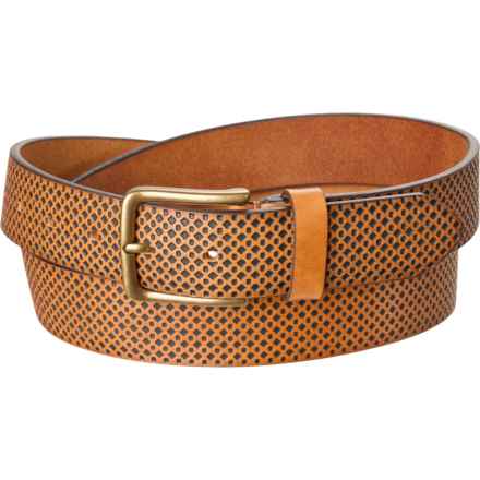 Will Leather Goods Embossed Golf Belt - Leather in Cognac
