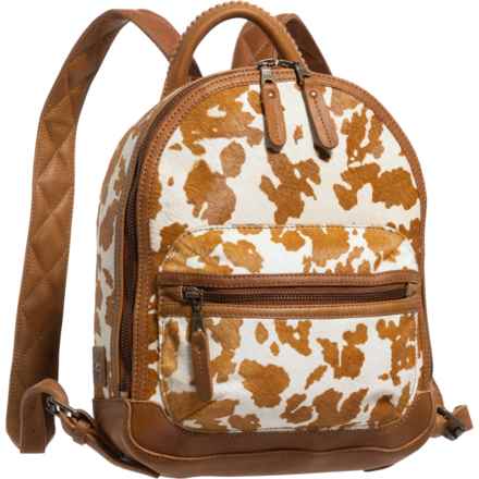 Will Leather Goods Mini Journey Hair-On Backpack - White-Tan in White/Tan