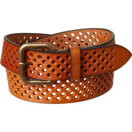 Will Leather Goods Perforated Jean Belt - 40 mm in Tan
