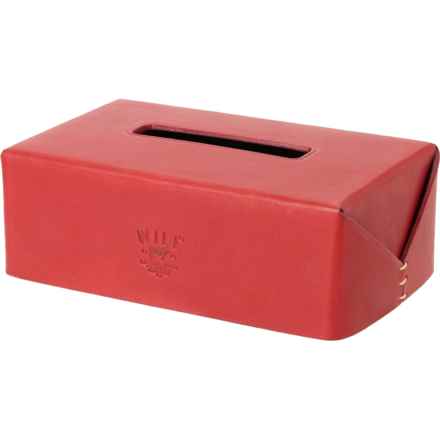 Will Leather Goods Rectangular Tissue Box - 9.75x6x3.5” in Red