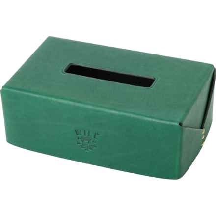 Will Leather Goods Tissue Box - Leather in Green