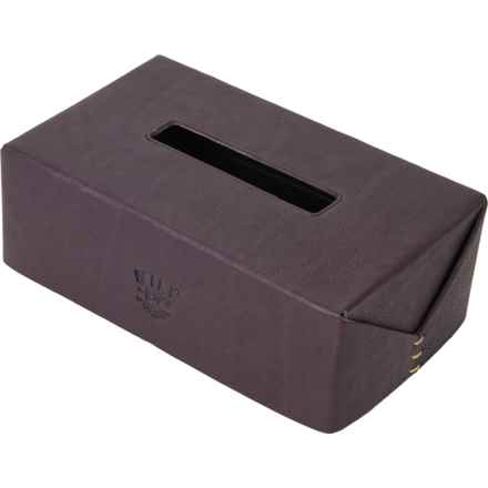 Will Leather Goods Tissue Box - Leather in Purple