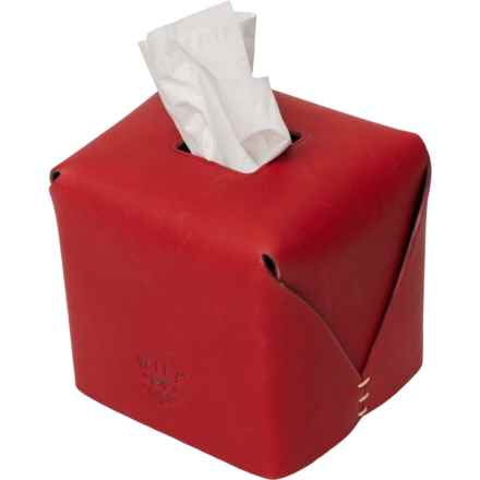 Will Leather Goods Tissue Box - Leather in Red