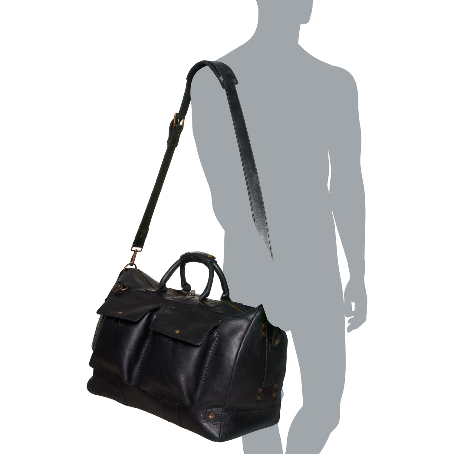 Will Leather Goods Travel Duffel Bag - Black - Save 49%