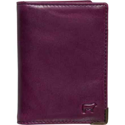 Will Leather Goods William Bank Card Case Bi-Fold Wallet (For Men) in Purple