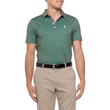 WILLIAM MURRAY Beersucker Polo Shirt - Short Sleeve in Green