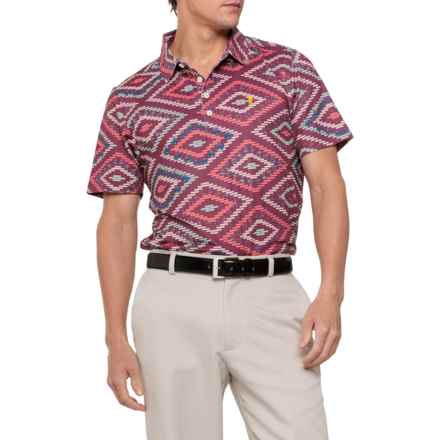 WILLIAM MURRAY Fall into Formation Golf Polo Shirt - Short Sleeve in Burgundy