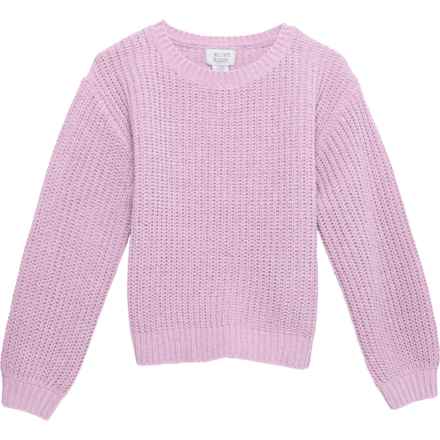 Willow Blossom Big Girls Knit Sweater in Lavender