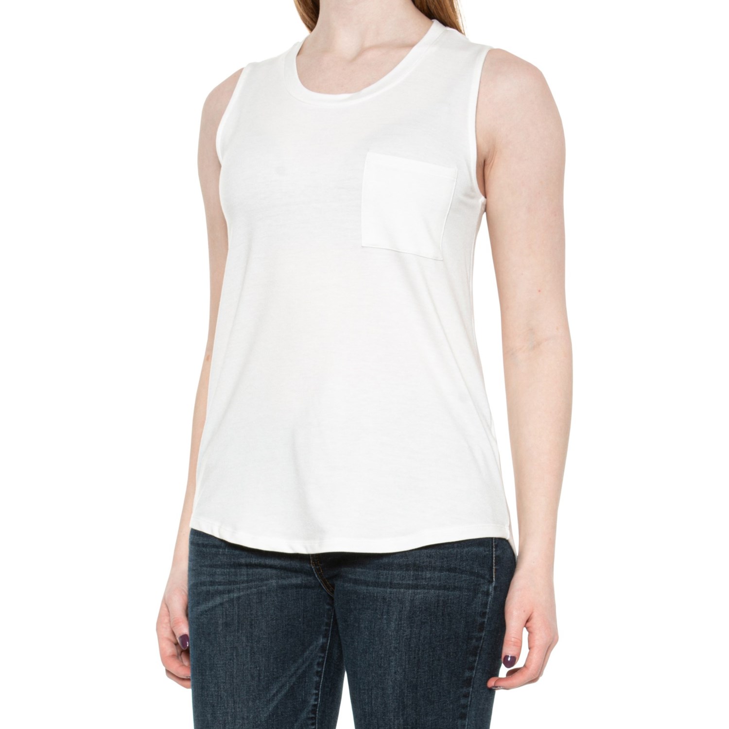 Willow Blossom Scoop Neck Pocket Tank Top - Save 37%