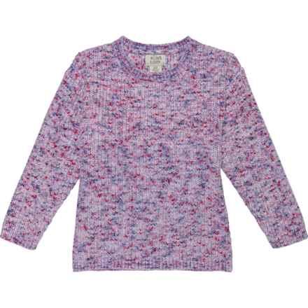 Willow Blossom Toddler Girls Confetti Crew Neck Sweater in Red/Purple/Navy
