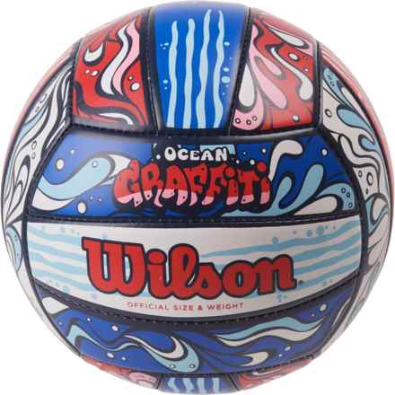 Wilson Graffiti Volleyball - 8”, Official Size in Red/White/Blue