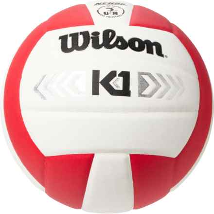 Wilson K1 Silver Volleyball - 8” in Red/White