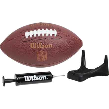Wilson NFL Ignition Jr. Football with Pump and Tee (For Boys and Girls) in Brown