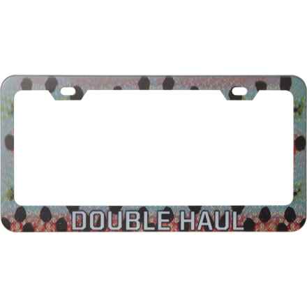 Wingo Outdoors Double Haul License Plate Frame in Rainbow Trout