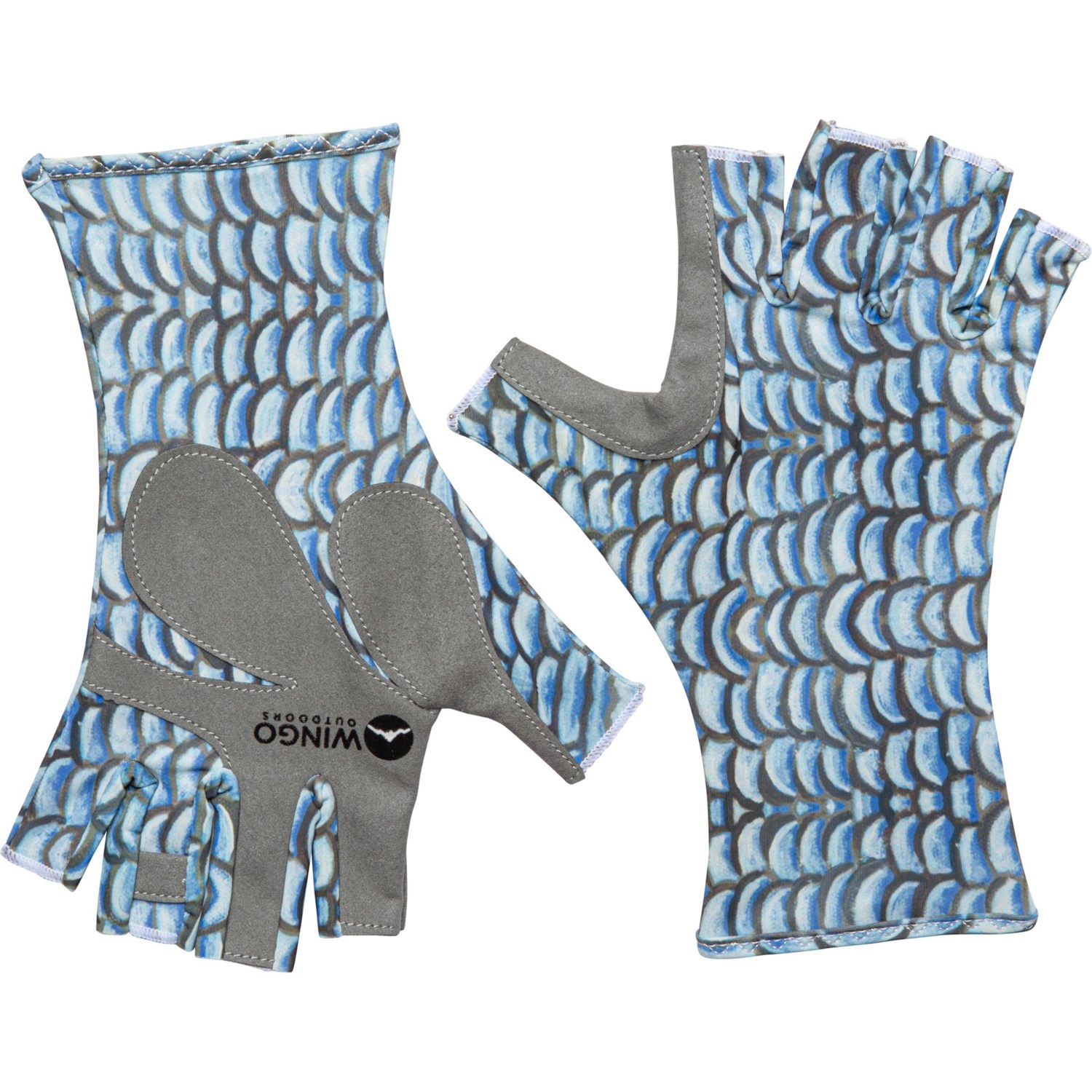 Wingo Outdoors Fish Skin Fingerless Casting Gloves (For Men) Save 31