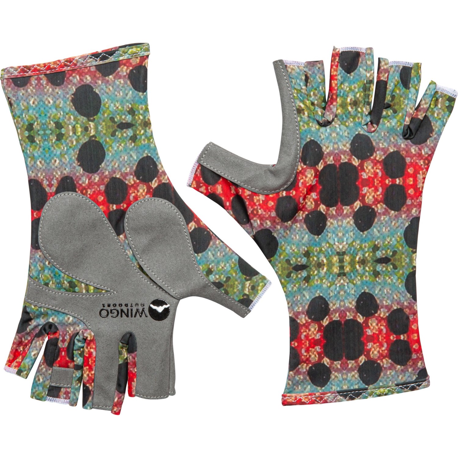 Wingo Outdoors Fish Skin Fingerless Casting Gloves (For Men) Save 31