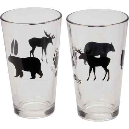 Wingo Outdoors Pint Glasses - 2-Pack in Moose And Bear