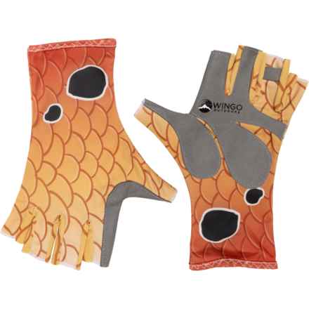 Wingo Outdoors Sun Gloves - UPF 50+, Fingerless in Redfish