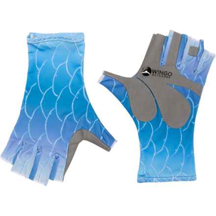 Wingo Outdoors Sun Gloves - UPF 50+, Fingerless in Tarpon