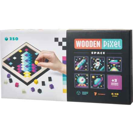 Wise Elk Wooden Mosaic Pixel Art Kit - 250-Piece in Space